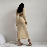 Mini Club Dresses Women's Clothing round-Neck Long-Sleeved Dress Women