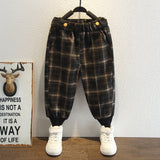 Toddler Boys Pants Boys Plaid Pants Leisure Sports