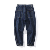 Mens Fall Outfits Autumn and Winter Multi-Bag Straight Cargo Jeans Men's Loose Casual Trousers
