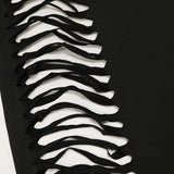 Nina Parker Black Dress plus Size Side Hollow Short Sleeve Dress