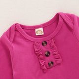 Knotted Baby Gown-Cartoon Long Sleeve Pullover Casual One-Piece Pink Pajamas