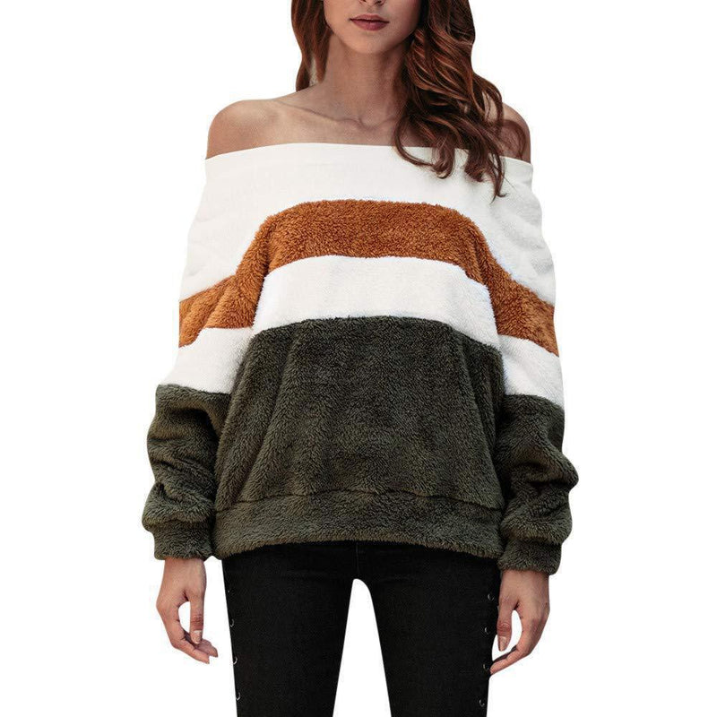 Women Winter Coats Autumn Sweaters Women's Clothing Loose Women's Striped Sweater