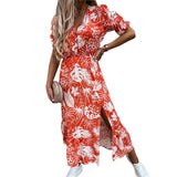 Emery Rose Dresses V-neck Sexy Printed Dress Women's Long Dress