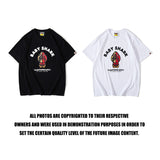 WGM Closing Shark Print Short Sleeve Loose T-shirt