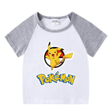 Children Pokemon Pikachu T Shirt Short Sleeve T-shirt Cotton Leisure Sports