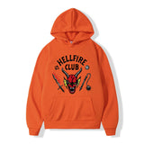 Stranger Things Hellfire Club Hoodie Printed Hoodie Fleece-Lined