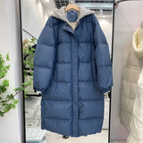Women Winter Coats Puffer Jacket Down Coat Winter New Down Jacket Women's Mid-Length White Duck Down Hooded