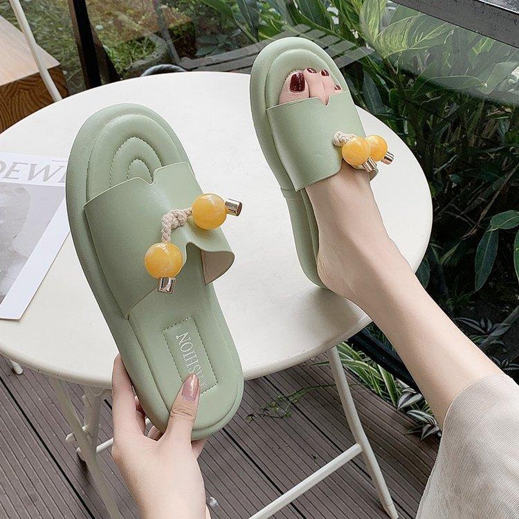 Women Open Toe Sandals Flats Summer Thick Bottom Fashion Sandals