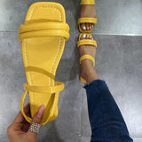 Women Open Toe Sandals Flats Summer Slippers