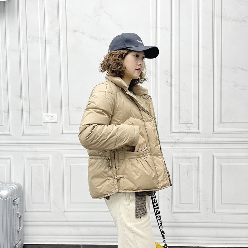 Women Winter Coats Puffer Jacket down Coat Autumn and Winter down Jacket Women's Short Side Thin Coat