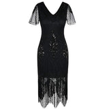 1920s Dress Sequined Tassel Evening Dress Party Dress