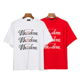 We11 Done T Shirts Classic Logo Pattern Summer Casual