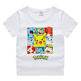 Children Pokemon Pikachu T Shirt Children Summer Clothing Short Sleeve T-shirt Male
