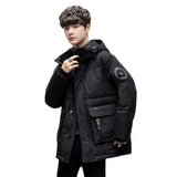 Moose Knuckle Style Down Jacket Down Jacket Male Short Hood Workwear Youth Leisure Fashionable Warm Jacket
