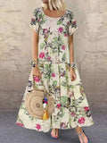 Emery Rose Dresses Retro Sleeveless round Neck Women's Dress