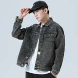 The Bears Varsity Jacket Spring and Autumn Men's Denim Coat Casual Bear Embroidery Men's Jacket Denim Coat