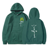 Cactus Jack McDonalds Hoodie Printed Hooded Long Sleeve Pocket Sweatshirt Sports