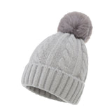 Women Winter Hats Winter Women's Woolen Cap Solid Color Knitted Hat