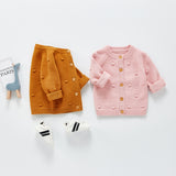 Spring Tops Knitted Cardigan Button Sweater Top