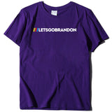 Let's Go Brandon T Shirt Letter Print Short-Sleeve T-shirt Bottoming Shirt
