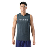 Sweat Wicking Shirt T-shirt Men's Hooded Sports Vest Workout Top