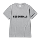 Fog Fear of God T Shirts Essentials Letter Hot Stamping Crew Neck Casual T-shirt