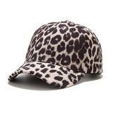 Leopard Fur Hat Spring Leopard Print Suede Baseball Cap