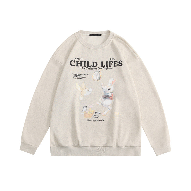 Preppy Aesthetic Sweatshirt Sweater Couple Top for Boys and Girls