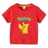 Children Pokemon Pikachu T Shirt Children Summer Clothing Short Sleeve T-shirt