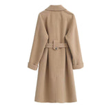 90S Outfits Autumn and Winter Retro Style Coat for Women Mid-Length Coat