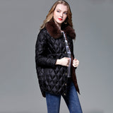 Women Winter Coats Puffer Jacket Down Coat Autumn and Winter Fox Fur Lightweight Down Jacket Mid-Length Coat