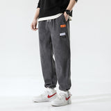 Mens Corduroy Pants Spring and Autumn Men's Casual Pants Corduroy Ankle-Length Pants Loose Track Pants