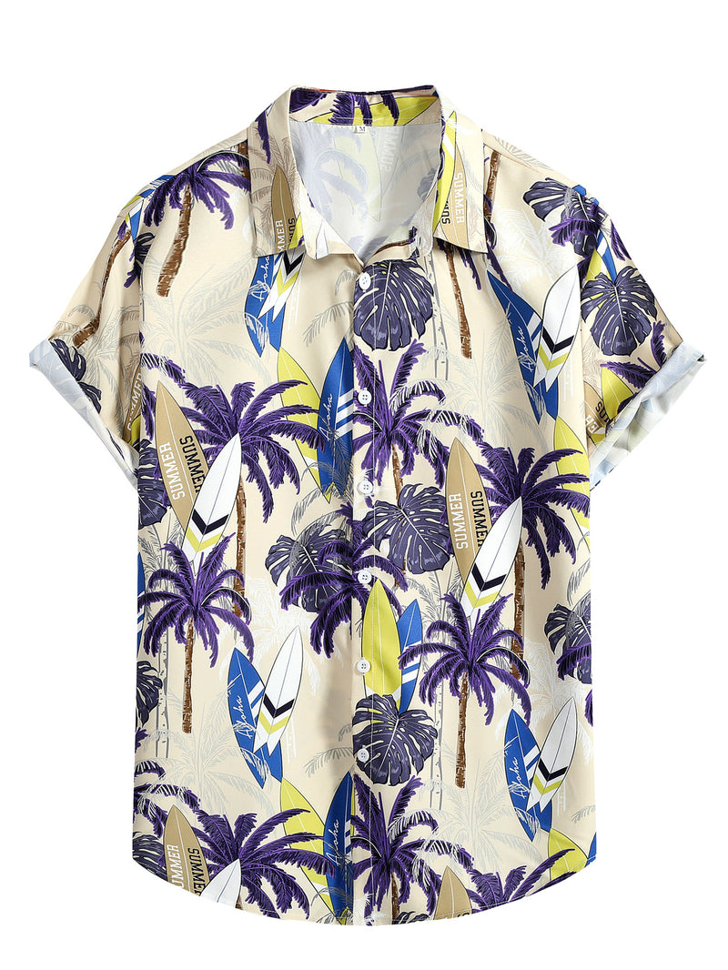 Men Hawaii Shirts Short-Sleeved Shirt Men's Shirt Men's Shirt