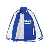 Baby Blue Varsity Jacket Vintage Klein Blue Letter Embroidered Baseball Uniform Coat