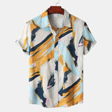 Men Beach T Shirts Summer Casual Beach Holiday Floral Print