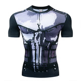 Marvel T Shirt Tight Men's Sports Fitness 3D Men's Clothing