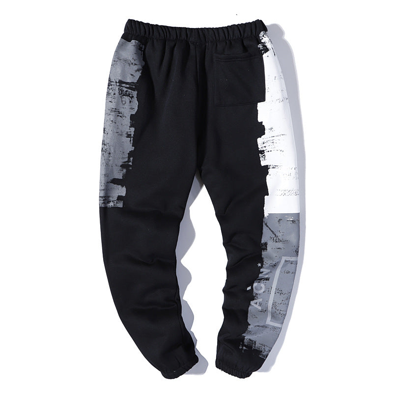 Kanye West Sunday Service Pant Personality Printing plus Velvet Sweatpants Sports Trousers Ankle-Tied Pants