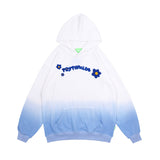 Mens Fall Outfits Hooded Sweater Men's Gradient Loose Street Couple Wear Hip Hop Oversize Top