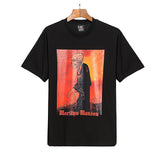 Marilyn Manson T Shirt Eris Black Ins Loose round Neck Base Men and Women