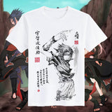 Itachi Uchiha Costume Naruto T-Shirt Naruto Sasuke Uchiha Skunk Kakashi Short Sleeve