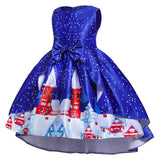 Toddler Girls Sequin Gown Dress Christmas Costume Girl's Gown Forged Cloth Dress Snowflake Princess Dress