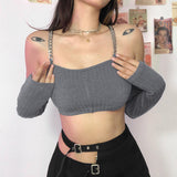 Music Festivals Rave Outfits Girls Tops Winter Women's Clothing Fashion T-shirt for Women