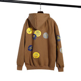 Cactus Flea Market Hoodie Autumn and Winter Printing Fleece Lined Hooded Loose Sweater