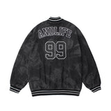 Men Denim Coat Jean Jackets Letter Embroidered Washed Distressed Tie-Dye Denim Jacket Men Loose Lapel Denim Clothes Jacket