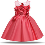 Toddler Girls Sequin Gown Dress Girl Infant Birthday Wedding Dress Princess Dress