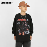 Kids Present Thoroughbred Doberman Dog Print T-Shirt Sweater Boys' Autumn Pullover