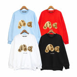 Palm Angels Sweatshirts Palm Angels Broken Bear Embroidery Velvet round Neck Long Sleeve