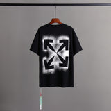 Off Whtie T Shirts Snowflake Arrow Print Male And Female Trendy Brand Short Sleeve