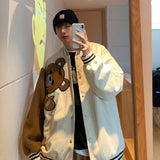 Cream Color Varsity Jacket Baseball Uniform