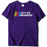 Let's Go Brandon T Shirt Letter Print Short-Sleeve T-shirt for Women